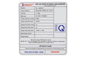 Máy lọc nước RO nóng nguội lạnh Sanaky Inverter VH202HY3 11 lõi