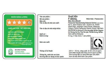 Quạt trần Panasonic 3 cánh F-48DGL 31W