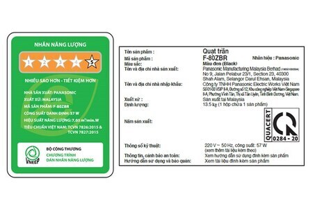 Quạt trần Panasonic 8 cánh F-80ZBR 57W
