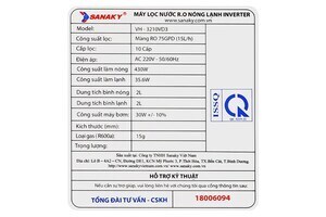 Máy lọc nước RO nóng nguội lạnh Sanaky Inverter VH-3210VD3 10 lõi