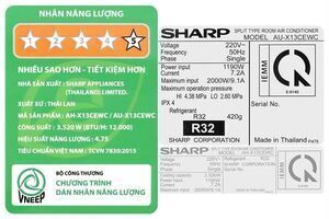 Máy lạnh Sharp Inverter 1.5 HP AH-X13CEWC