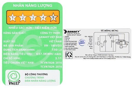 Tủ đông Sanaky Inverter 150 lít VH-180VD3