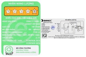 Tủ đông Sanaky Inverter 150 lít VH-180VD3
