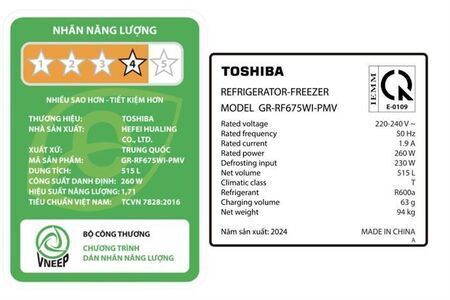 Tủ lạnh Toshiba Inverter 515 lít Multi Door GR-RF675WI-PMV(06)-MG