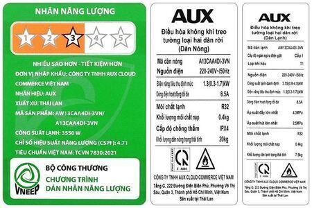 Máy lạnh AUX Inverter 1.5 HP AW13CAA4DI-3VN