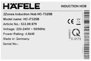 Bếp từ đôi lắp âm Hafele HC-I7325B (533.09.979)