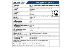 Máy lọc nước RO nóng nguội lạnh Hydrogen ion kiềm Hòa Phát HPA886 12 lõi