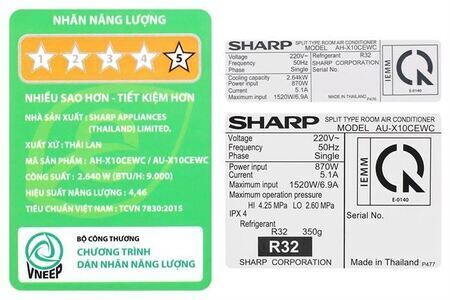 Máy lạnh Sharp Inverter 1 HP AH-X10CEWC Mẫu 2025