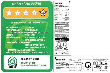 Máy lạnh Toshiba Inverter 1.5 HP RAS-H13S5KCV2G-V