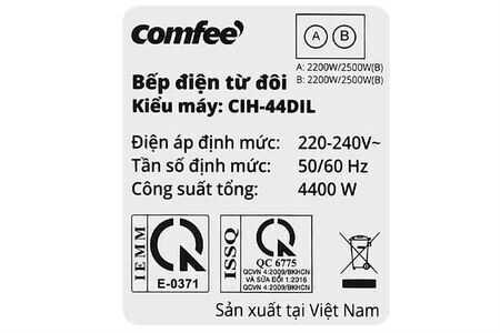 Bếp từ đôi lắp âm Comfee CIH-44DIL