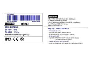 Máy sấy bơm nhiệt Samsung 9 kg DV90T6240LB/SV