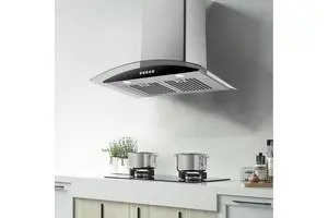 Máy hút mùi Nagakawa NRH9591 Kính cong