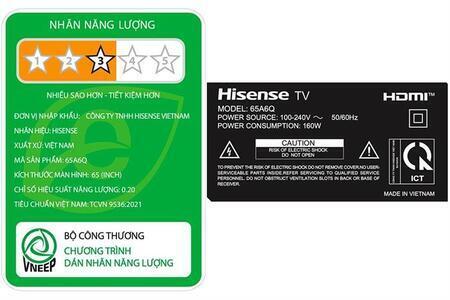 Smart Tivi Hisense 4K 65 Inch 65A6Q