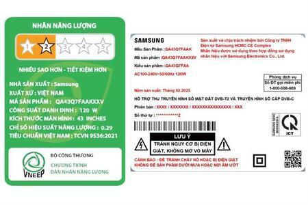 Smart Tivi QLED Samsung AI 4K 43 inch QA43Q7FA