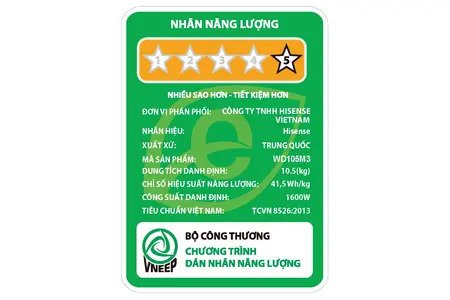 Máy giặt sấy Hisense Inverter giặt 10.5 kg - sấy 7 kg WD105M3