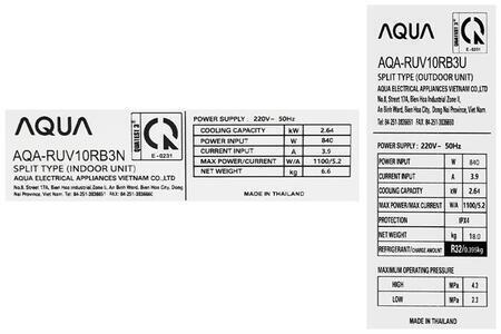Máy lạnh AQUA Inverter 1 HP AQA-RUV10RB3