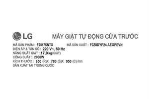 Máy giặt LG Inverter 17 kg F2517SNTG