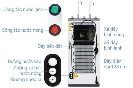 Máy lọc nước RO nóng nguội lạnh Sanaky 11 lõi VH202HY