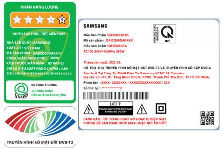 Smart Tivi QLED Samsung 4K 85 inch QA85Q60D