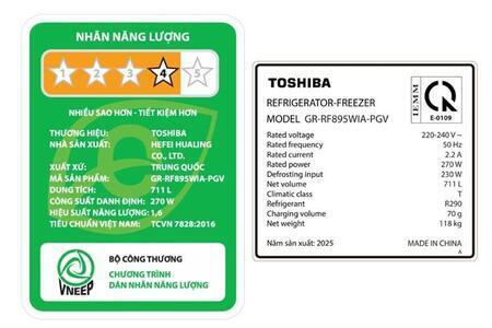 Tủ lạnh Toshiba Inverter 711 lít Multi Door GR-RF895WIA-PGV(22)-XK