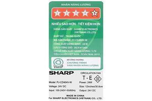 Quạt tuần hoàn Sharp 9 cánh PJ-CD404V-W 24W