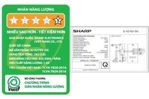 Tủ lạnh Sharp Inverter 247 lít SJ-X270V-DG