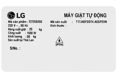 Máy giặt LG AI DD Inverter 25 kg T2725SX5G
