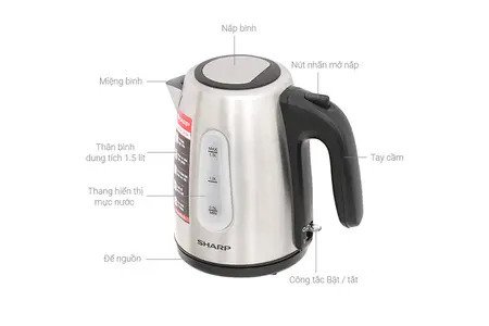 Bình Đun Siêu Tốc Sharp EKJ-15EVS-ST