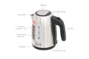 Bình Đun Siêu Tốc Sharp EKJ-15EVS-ST
