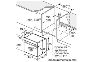 Lò Nướng kèm hấp Âm Tủ BOSCH HQA514ES3 Serie 4