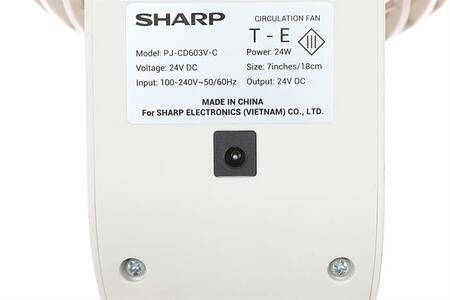 Quạt tuần hoàn Sharp 3 cánh PJ-CD603V-C 24W