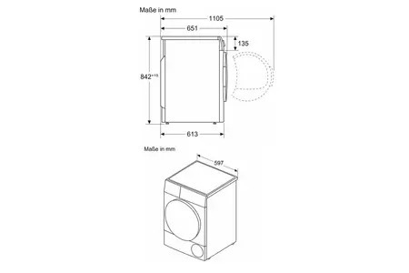 Máy sấy bơm nhiệt Bosch 9kg WQB245B40 Serie 8