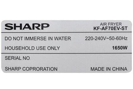Nồi chiên không dầu Sharp 7 lít KF-AF70EV-ST