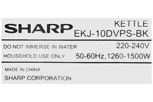 Bình đun siêu tốc Sharp 1 lít EKJ-10DVPS-BK
