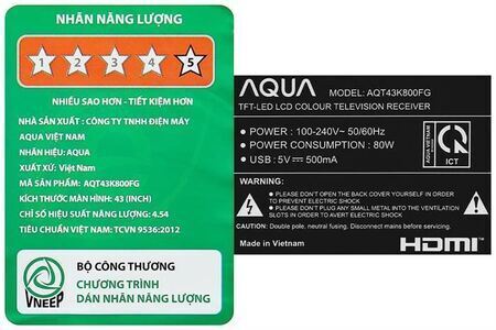 Android Tivi Aqua FHD 43 inch AQT43K800FG