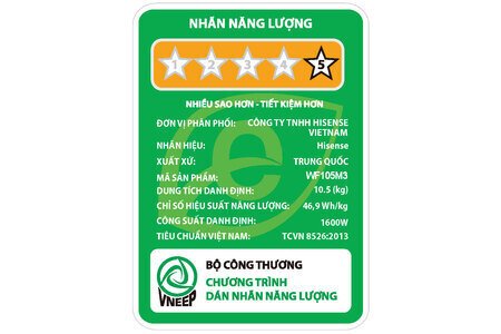 Máy giặt Hisense Inverter 10.5 kg WF105M3