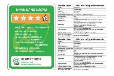 Máy lạnh Panasonic Inverter 1 HP CU/CS-AU9BKH-8