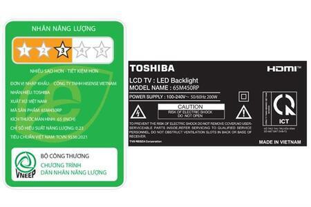 Smart Tivi QLED Toshiba AI 4K 65 inch 65M450RP