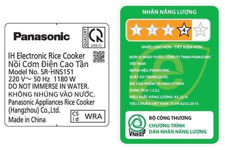 Nồi cơm cao tần Panasonic 1.5 lít SR-HNS151WRA