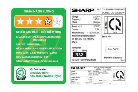 Máy lạnh Sharp Inverter 1.5 HP AH-X13DEW