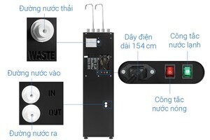 Máy lọc nước RO nóng nguội lạnh Hydrogen Kangaroo Sumire KG12A6 12 lõi