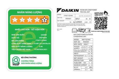 Máy lạnh Daikin Inverter 3 HP FTKF71ZVMV