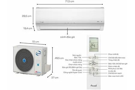 Máy lạnh treo tường Airwell Inverter AW-10ID-1