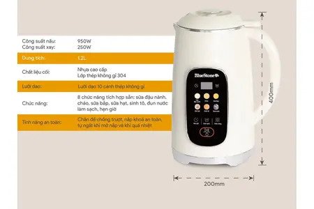Máy làm sữa hạt đa năng Bluestone SMB-7331 (1.2 lít, 950W)