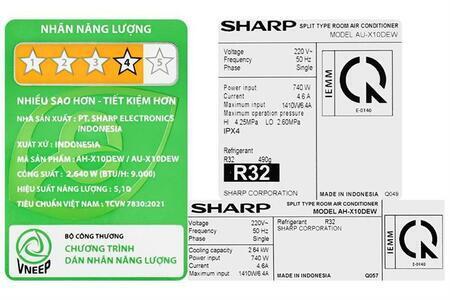 Máy lạnh Sharp Inverter 1 HP AH-X10DEW