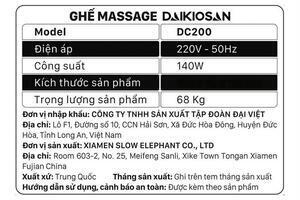 Ghế massage Daikiosan DC200