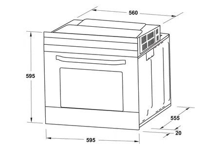 Lò nướng âm tủ Hafele HO-2KT65A 538.61.441 - 65 lít