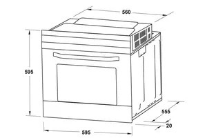 Lò nướng âm tủ Hafele HO-2KT65A 538.61.441 - 65 lít
