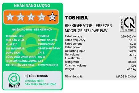 Tủ lạnh Toshiba Inverter 271 lít GR-RT349WE-PMV(68)