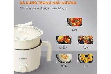 Nồi lẩu điện mini GAABOR GR-N15A đa năng 1,5L 600W